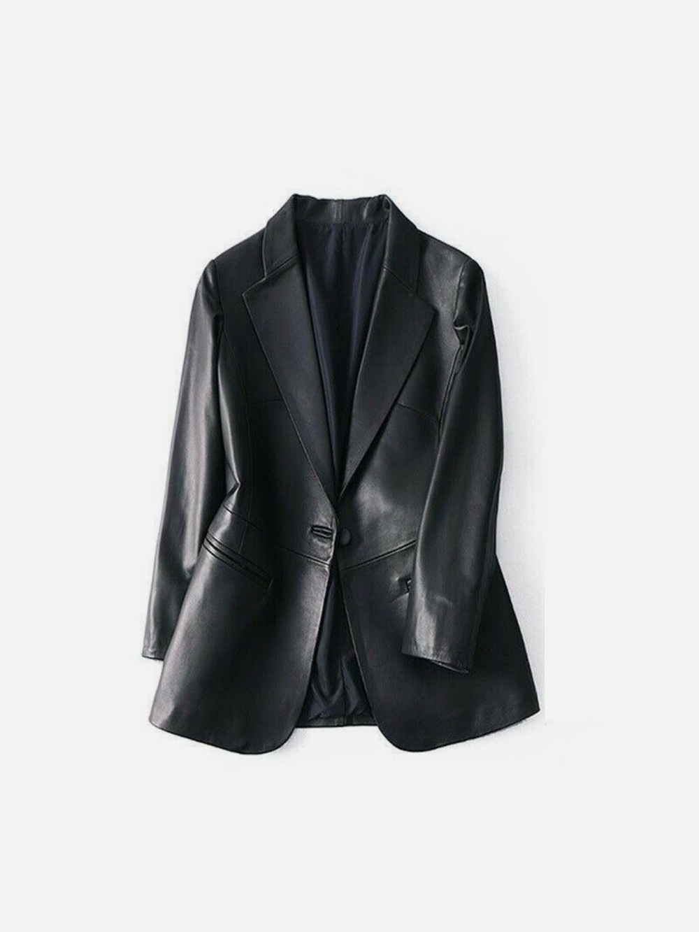 Marciano Black Faux Leather Blazer